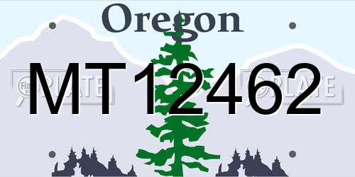 MT12462 Oregon License Plate