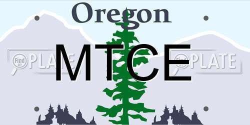 MTCE Oregon License Plate