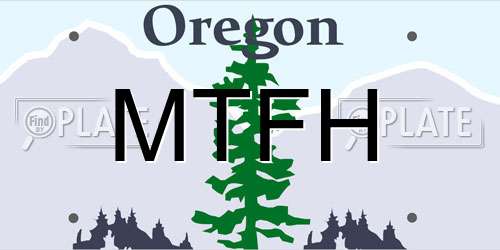MTFH Oregon License Plate