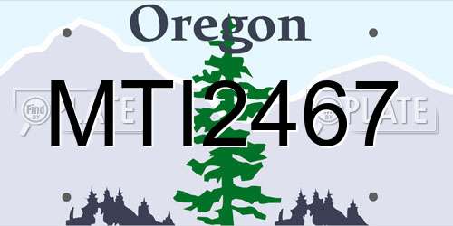 MTI2467 Oregon License Plate