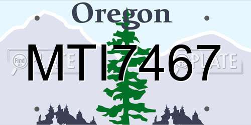 MTI7467 Oregon License Plate