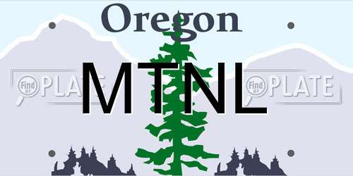 MTNL Oregon License Plate