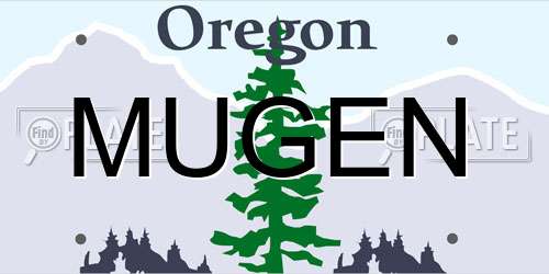 MUGEN Oregon License Plate