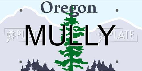 MULLY Oregon License Plate