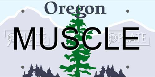MUSCLE Oregon License Plate