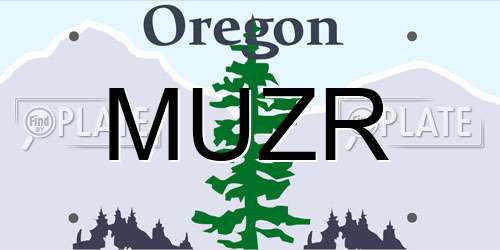 MUZR Oregon License Plate