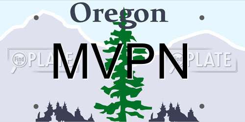 MVPN Oregon License Plate