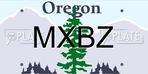 MXBZ Oregon License Plate