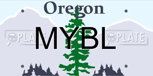 MYBL Oregon License Plate