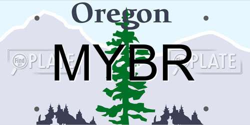 MYBR Oregon License Plate