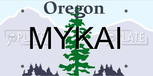 MYKAI Oregon License Plate