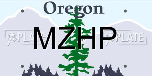 MZHP Oregon License Plate