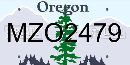 MZO2479 Oregon License Plate