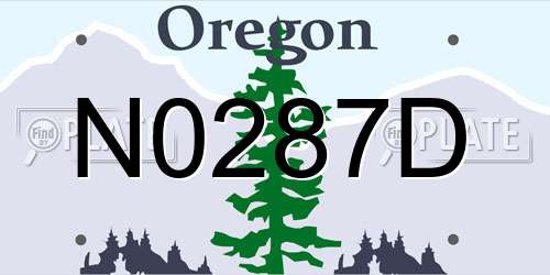 N0287D Oregon License Plate