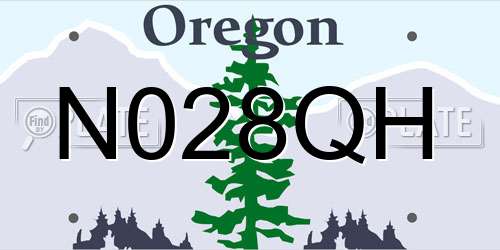 N028QH Oregon License Plate