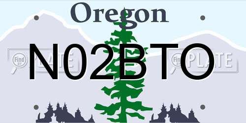 N02BTO Oregon License Plate
