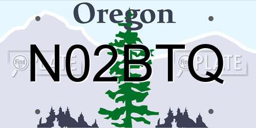 N02BTQ Oregon License Plate