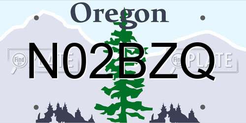 N02BZQ Oregon License Plate