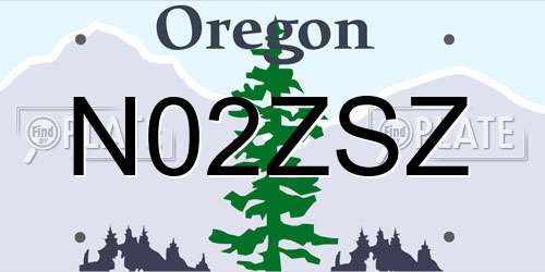 N02ZSZ Oregon License Plate
