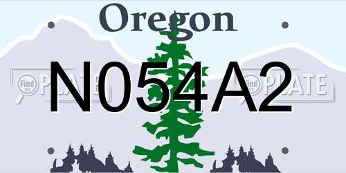N054A2 Oregon License Plate