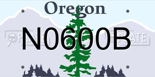N0600B Oregon License Plate