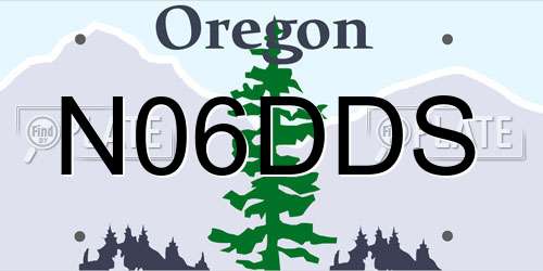 N06DDS Oregon License Plate