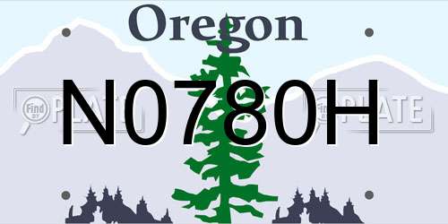 N0780H Oregon License Plate