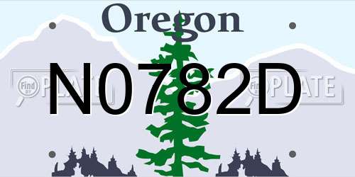 N0782D Oregon License Plate