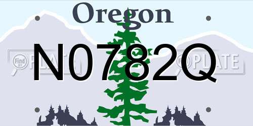 N0782Q Oregon License Plate