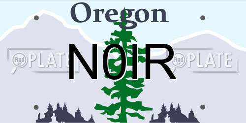N0IR Oregon License Plate