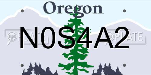 N0S4A2 Oregon License Plate