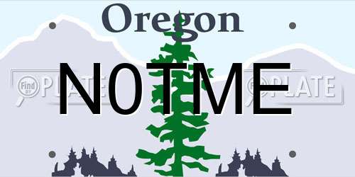 N0TME Oregon License Plate