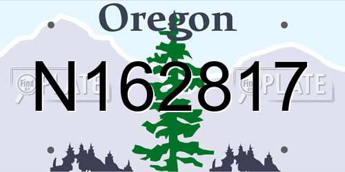 N162817 Oregon License Plate