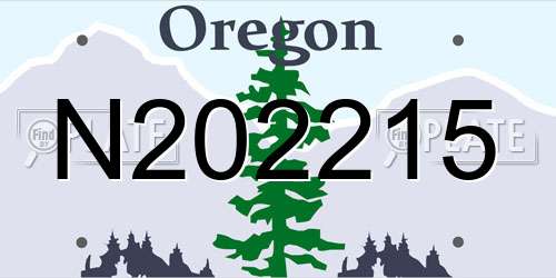 N202215 Oregon License Plate