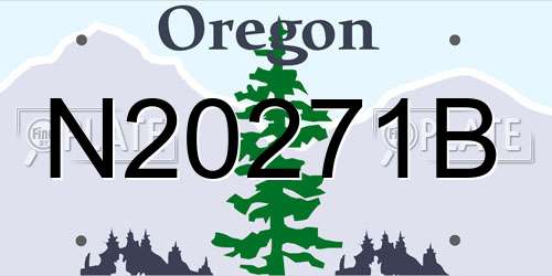 N20271B Oregon License Plate