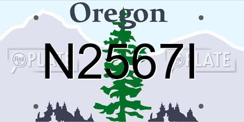 N2567I Oregon License Plate