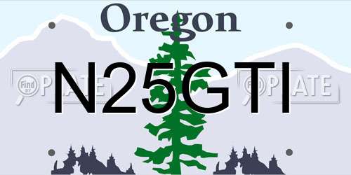 N25GTI Oregon License Plate