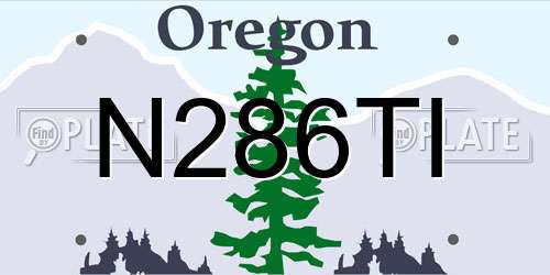 N286TI Oregon License Plate