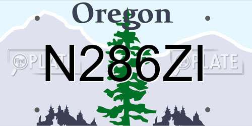 N286ZI Oregon License Plate