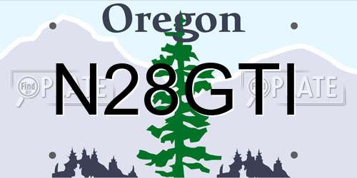 N28GTI Oregon License Plate