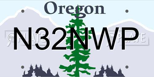 N32NWP Oregon License Plate