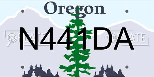 N441DA Oregon License Plate