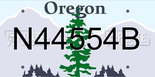 N44554B Oregon License Plate