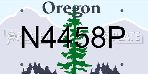 N4458P Oregon License Plate