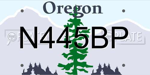 N445BP Oregon License Plate