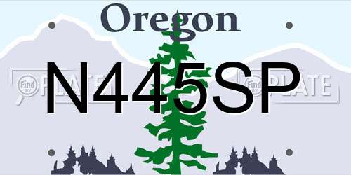 N445SP Oregon License Plate