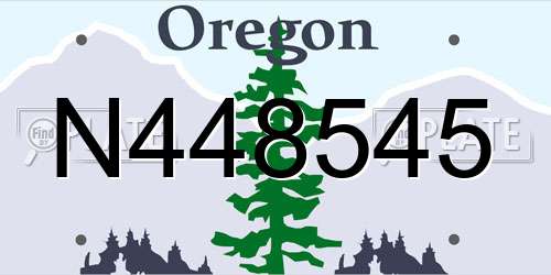 N448545 Oregon License Plate