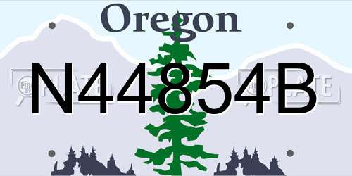 N44854B Oregon License Plate