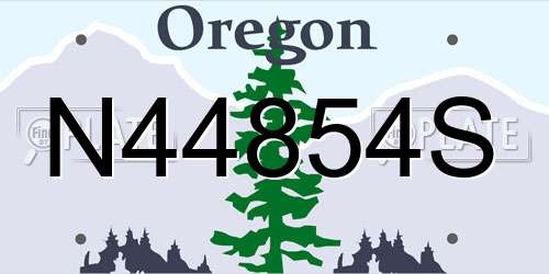 N44854S Oregon License Plate