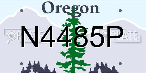 N4485P Oregon License Plate